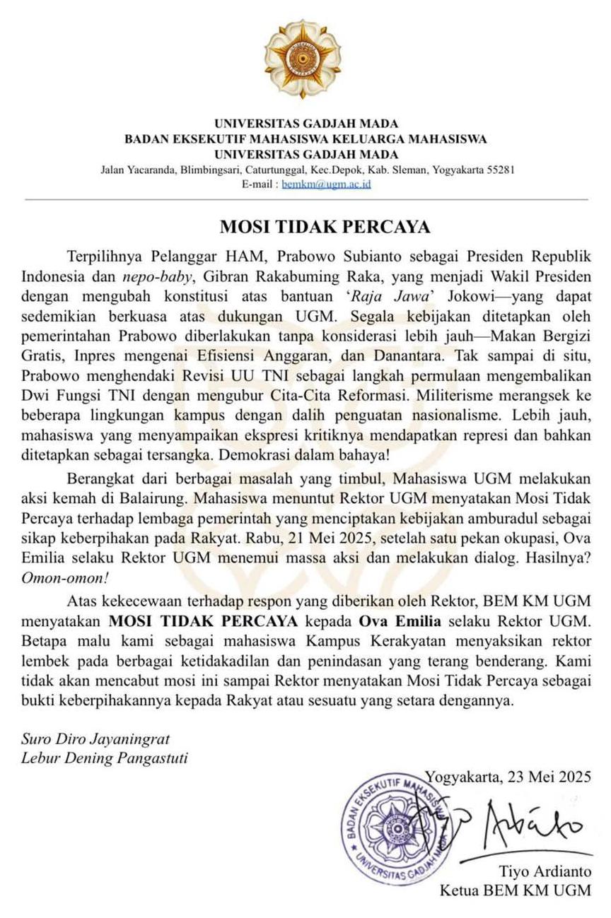 mosi tak percaya