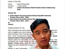Usulan Pemakzulan Gibran dari Posisi Wapres Masuk DPR