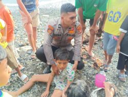 Polisi Selamatkan Anak Tenggelam di Pantai Lhok Bengkuang Aceh Selatan