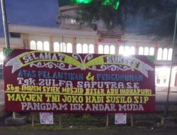 Ada Papan Bunga Catut Nama Pangdam dan Kapolda di  Pelantikan Imam Chik Masjid Indrapuri