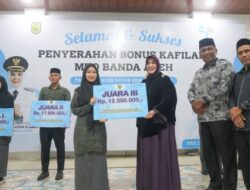 Pemko Banda Aceh Serahkan Bonus untuk Kafilah MTQ Berprestasi