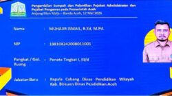 BREAKING NEWS: Pelantikan Kacabdin Bireuen Muhajir Ismail Dibatalkan