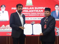 Mualem Lantik Eks Kadis Arpus Lhokseumawe Jadi Kadis Syariat Islam Aceh