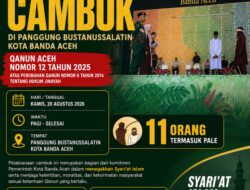 Pale, Ajudan Ketua DPRA, Dicambuk Besok di Taman Sari