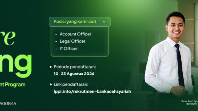 Dibuka hingga 23 Agustus 2026, Bank Aceh Rekrut Karyawan Baru