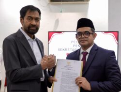 Dilantik di Medan, Mualem Naikkan Status Taufik dari Plt Jadi Pj Sekda Aceh